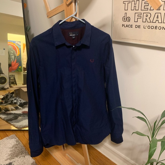 Fred Perry Button Down - Blue - Picture 2 of 3